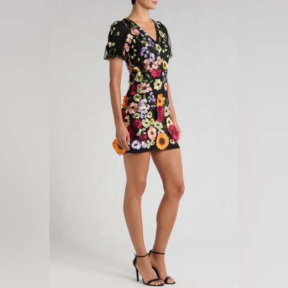 Adelyn Rae 3D Embroidered Floral Sheath Dress NWT - Picture 3 of 5